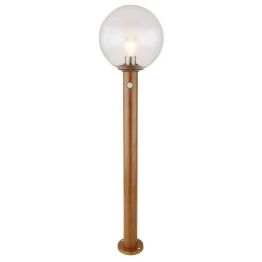 Globo OSSY Wegeleuchte Holzoptik, 1-flammig, Bewegungsmelder -Günstiges Wegeleuchten Geschäft globo ossy wegeleuchte 31863ws 0