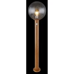 Globo OSSY Wegeleuchte Holzoptik, 1-flammig, Bewegungsmelder -Günstiges Wegeleuchten Geschäft globo ossy wegeleuchte 31863ws 2