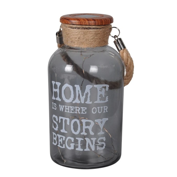 Globo SOLAR Solarleuchte LED Holz dunkel, 10-flammig 4 Globo SOLAR Solarleuchte LED Holz dunkel, 10-flammig – Bild 2