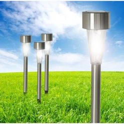 Globo Solarleuchte LED Edelstahl, 1-flammig -Günstiges Wegeleuchten Geschäft globo solarleuchte 3387 36 1