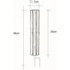 Globo Solarleuchte LED Holzoptik, 1-flammig -Günstiges Wegeleuchten Geschäft globo solarleuchte 36550 4