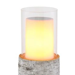 Globo Solarleuchte LED Holz hell, 12-flammig -Günstiges Wegeleuchten Geschäft globo solarleuchte 36653 2