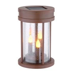 Globo Solarleuchte LED Rostfarben, 3-flammig -Günstiges Wegeleuchten Geschäft globo solarleuchte 36702 7