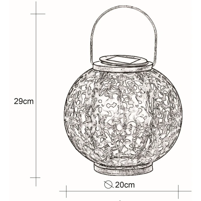 Globo Solarleuchte LED Silber, 1-flammig 9 Globo Solarleuchte LED Silber, 1-flammig – Bild 7
