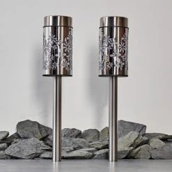 Hofstein Gorizia Solarleuchte LED Edelstahl, 2-flammig, Farbwechsler -Günstiges Wegeleuchten Geschäft gorizia solarleuchte h3371442 11