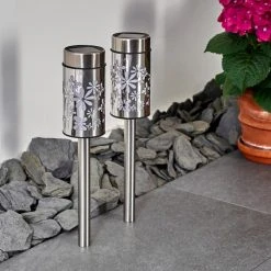 Hofstein Gorizia Solarleuchte LED Edelstahl, 2-flammig, Farbwechsler -Günstiges Wegeleuchten Geschäft gorizia solarleuchte h3371442 5