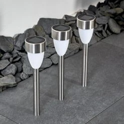 Hofstein Gorizia Solarleuchte LED Edelstahl, 3-flammig 26 Hofstein Gorizia Solarleuchte LED Edelstahl, 3-flammig -Günstiges Wegeleuchten Geschäft gorizia solarleuchte h3371480 10