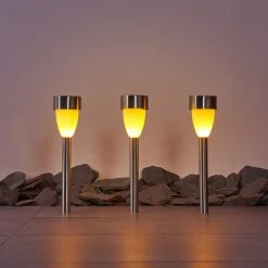 Hofstein Gorizia Solarleuchte LED Edelstahl, 3-flammig 18 Hofstein Gorizia Solarleuchte LED Edelstahl, 3-flammig -Günstiges Wegeleuchten Geschäft gorizia solarleuchte h3371480 2