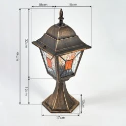 Hofstein Halla Sockelleuchte Schwarz, Gold, 1-flammig -Günstiges Wegeleuchten Geschäft halla sockelleuchte h3597781 3