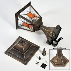 Hofstein Halla Sockelleuchte Schwarz, Gold, 1-flammig -Günstiges Wegeleuchten Geschäft halla sockelleuchte h3597781 4