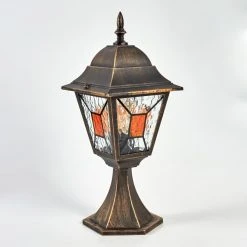 Hofstein Halla Sockelleuchte Schwarz, Gold, 1-flammig -Günstiges Wegeleuchten Geschäft halla sockelleuchte h3597781 7