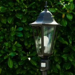 Hofstein Hongkong Außenstehleuchte Schwarz, 1-flammig, Bewegungsmelder -Günstiges Wegeleuchten Geschäft hongkong aussenstehleuchte 11333 lj pir sw 5