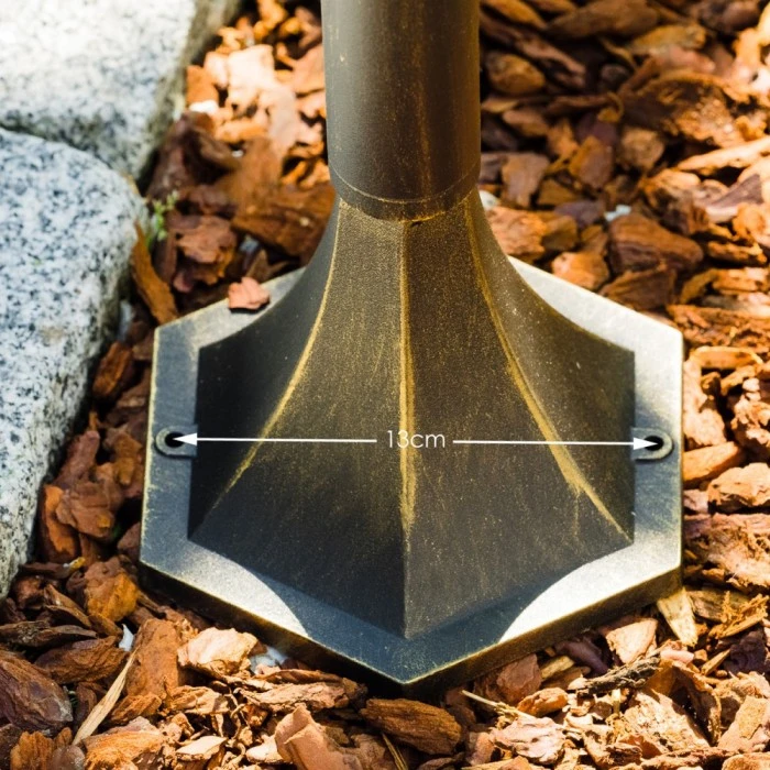 Hofstein Hongkong Außenstehleuchte Messing, Gold, 1-flammig, Bewegungsmelder 6 Hofstein Hongkong Außenstehleuchte Messing, Gold, 1-flammig, Bewegungsmelder – Bild 4