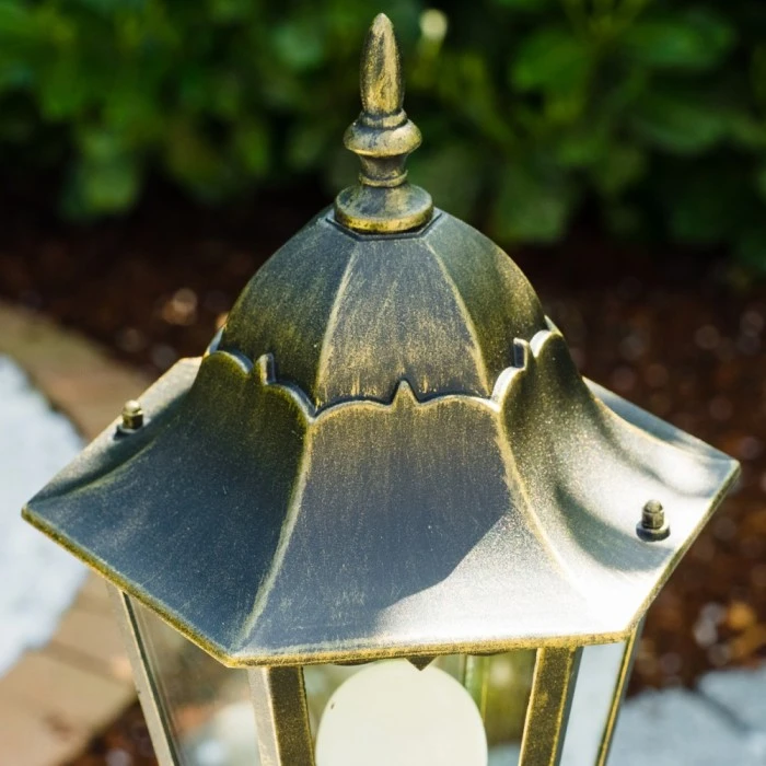 Hofstein Hongkong Außenstehleuchte Messing, Gold, 1-flammig, Bewegungsmelder 9 Hofstein Hongkong Außenstehleuchte Messing, Gold, 1-flammig, Bewegungsmelder – Bild 7