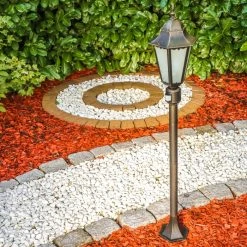 Hofstein Hongkong Frost Außenstehleuchte Braun, Gold, 1-flammig, Bewegungsmelder -Günstiges Wegeleuchten Geschäft hongkong frost aussenstehleuchte h3022948 10