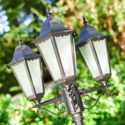 Hofstein Hongkong FROST Kandelaber Schwarz, 3-flammig -Günstiges Wegeleuchten Geschäft hongkong frost kandelaber h30229862 2