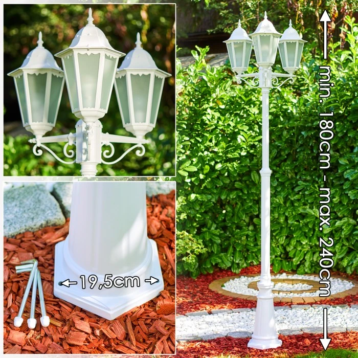 Hofstein Hongkong FROST Kandelaber Weiß, 3-flammig 4 Hofstein Hongkong FROST Kandelaber Weiß, 3-flammig – Bild 2