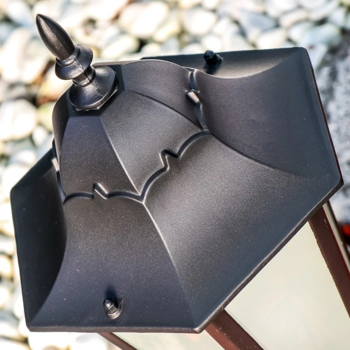 Hofstein Hongkong Frost Sockelleuchte Schwarz, 1-flammig 6 Hofstein Hongkong Frost Sockelleuchte Schwarz, 1-flammig – Bild 4