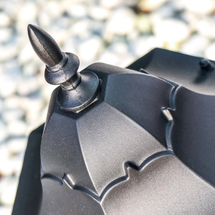 Hofstein Hongkong Frost Sockelleuchte Schwarz, 1-flammig 9 Hofstein Hongkong Frost Sockelleuchte Schwarz, 1-flammig – Bild 7