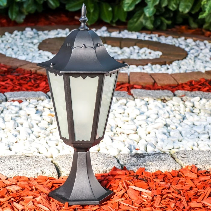 Hofstein Hongkong Frost Sockelleuchte Schwarz, 1-flammig 10 Hofstein Hongkong Frost Sockelleuchte Schwarz, 1-flammig – Bild 8