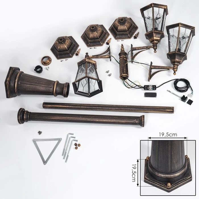 Hofstein Hongkong Kandelaber Messing, Gold, Transparent, Klar, 3-flammig 7 Hofstein Hongkong Kandelaber Messing, Gold, Transparent, Klar, 3-flammig – Bild 5