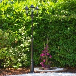 Hofstein Hongkong Kandelaber Schwarz, Transparent, Klar, 3-flammig -Günstiges Wegeleuchten Geschäft hongkong kandelaber 31331lbsw 10