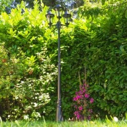 Hofstein Hongkong Kandelaber Schwarz, Transparent, Klar, 3-flammig -Günstiges Wegeleuchten Geschäft hongkong kandelaber 31331lbsw 12