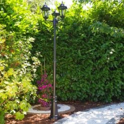 Hofstein Hongkong Kandelaber Schwarz, Transparent, Klar, 3-flammig -Günstiges Wegeleuchten Geschäft hongkong kandelaber 31331lbsw 13