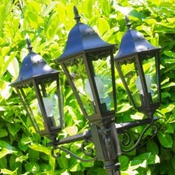 Hofstein Hongkong Kandelaber Schwarz, Transparent, Klar, 3-flammig -Günstiges Wegeleuchten Geschäft hongkong kandelaber 31331lbsw 2