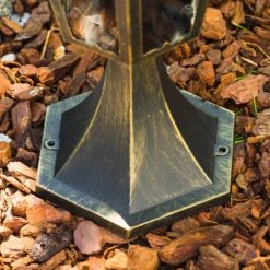 Hofstein Hongkong Sockelleuchte Gold, Bronze, 1-flammig -Günstiges Wegeleuchten Geschäft hongkong sockelleuchte 1334l bg 10