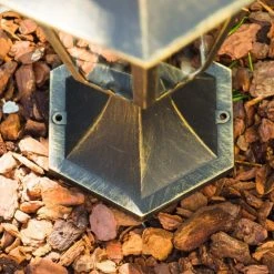 Hofstein Hongkong Sockelleuchte Gold, Bronze, 1-flammig -Günstiges Wegeleuchten Geschäft hongkong sockelleuchte 1334l bg 8