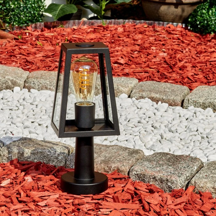 Hofstein Juanico Sockelleuchte Schwarz, 1-flammig 4 Hofstein Juanico Sockelleuchte Schwarz, 1-flammig – Bild 2