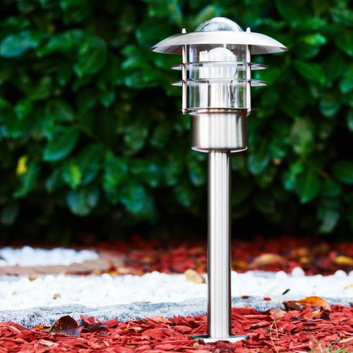 Hofstein Juva Sockelleuchte Edelstahl, 1-flammig 5 Hofstein Juva Sockelleuchte Edelstahl, 1-flammig – Bild 3