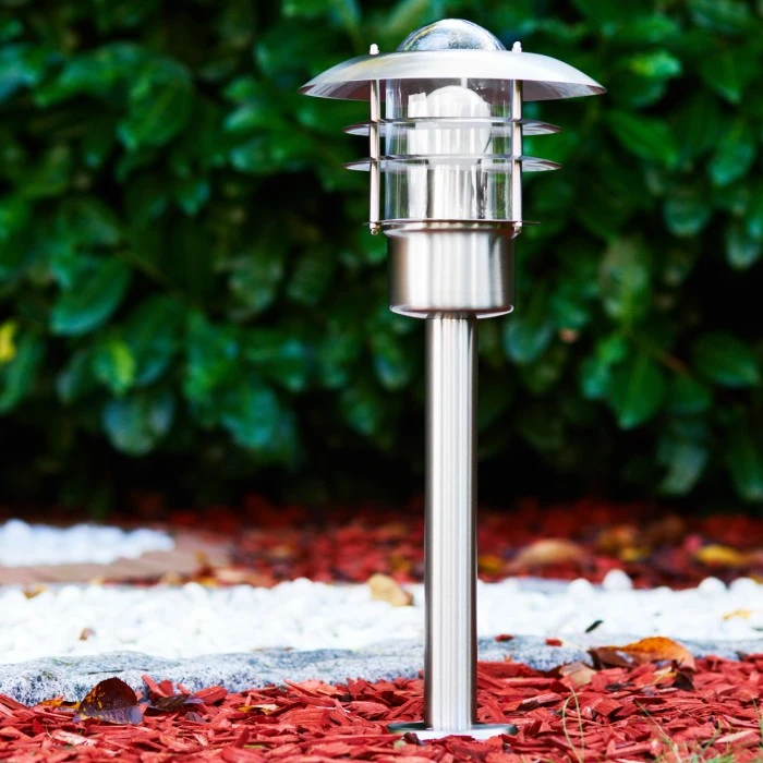 Hofstein Juva Sockelleuchte Edelstahl, 1-flammig 6 Hofstein Juva Sockelleuchte Edelstahl, 1-flammig – Bild 4