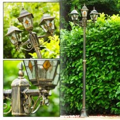 Hofstein Kandelaber Antibes Braun, Gold, 3-flammig