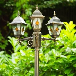 Hofstein Kandelaber Antibes Braun, Gold, 3-flammig -Günstiges Wegeleuchten Geschäft kandelaber antibes h163765 kandelaber2 15