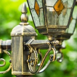 Hofstein Kandelaber Antibes Braun, Gold, 3-flammig -Günstiges Wegeleuchten Geschäft kandelaber antibes h163765 kandelaber2 4