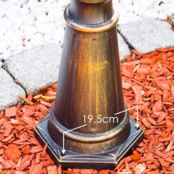 Hofstein Kandelaber Antibes Braun, Gold, 1-flammig -Günstiges Wegeleuchten Geschäft kandelaber antibes h163840 2