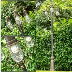 Hofstein Kandelaber BORKAN Braun, Gold, 3-flammig -Günstiges Wegeleuchten Geschäft kandelaber borkan h3021354 do2 16