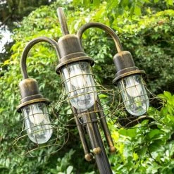 Hofstein Kandelaber BORKAN Braun, Gold, 3-flammig -Günstiges Wegeleuchten Geschäft kandelaber borkan h3021354 do2 2