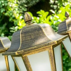 Hofstein Kandelaber NATAL FROST Schwarz-Gold, 3-flammig -Günstiges Wegeleuchten Geschäft kandelaber natal frost h3021385 do2 3