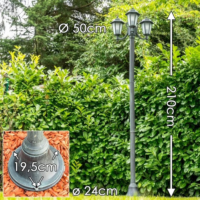 Hofstein Kandelaber NATAL FROST Schwarz, Grün, 3-flammig 4 Hofstein Kandelaber NATAL FROST Schwarz, Grün, 3-flammig – Bild 2