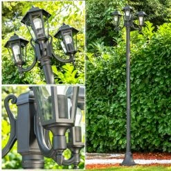 Hofstein Kandelaber NATAL Schwarz, 3-flammig