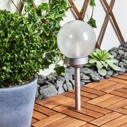 Hofstein Kanganbou Solarleuchte LED Nickel-Matt, 18-flammig -Günstiges Wegeleuchten Geschäft kanganbou solarleuchte h3427835 9