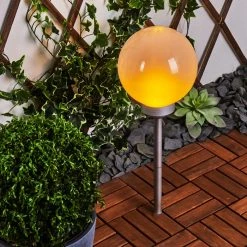 Hofstein Kanganbou Solarleuchte LED Nickel-Matt, 18-flammig -Günstiges Wegeleuchten Geschäft kanganbou solarleuchte h3427866 12