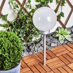 Hofstein Kanganbou Solarleuchte LED Nickel-Matt, 18-flammig -Günstiges Wegeleuchten Geschäft kanganbou solarleuchte h3427866 13