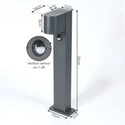 Hofstein Kingstown Wegeleuchte Anthrazit, 1-flammig, Bewegungsmelder -Günstiges Wegeleuchten Geschäft kingstown wegeleuchte h3581674 3