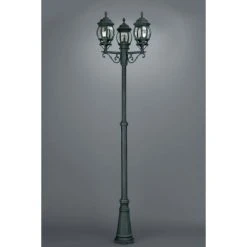 Hofstein Kobe Kandelaber Schwarz, Grün, 3-flammig