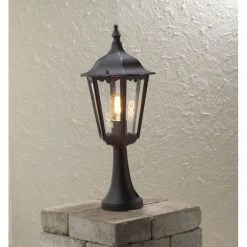 Konstsmide Leuchten Konstsmide Firenze Sockelleuchte Schwarz, 1-flammig