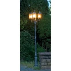 Konstsmide Leuchten Konstsmide Milano Wegeleuchte Schwarz, 3-flammig